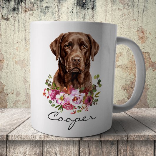 Aquarell Chocolate Labrador Retriever Kaffeetasse