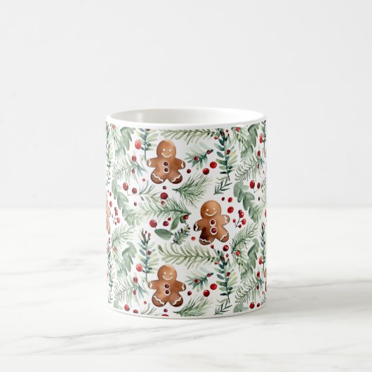 Aquarell Christmas Pattern Lebkuchen Kaffeetasse (Mittel)