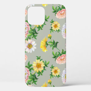 Aquarell-Chrysanthemen, nahtloses Blumenmuster Case-Mate iPhone Hülle