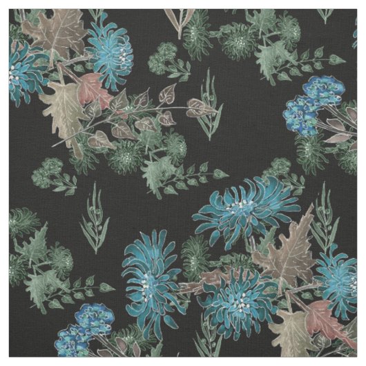 Aquarell, Chrysanthemen Stoff (Muster)