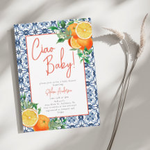 Aquarell Ciao, Baby! Orange Baby Dusche