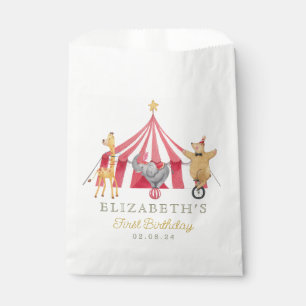 Aquarell Circus Karneval Babydusche Geschenktütchen