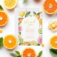 Aquarell Citrus Fruit Baby Dusche