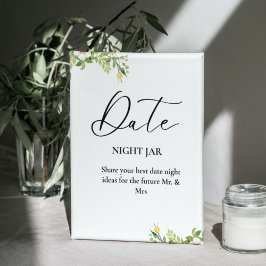 Aquarell Citrus Lemon Brautparty Hochzeitszeichen Sockelschild