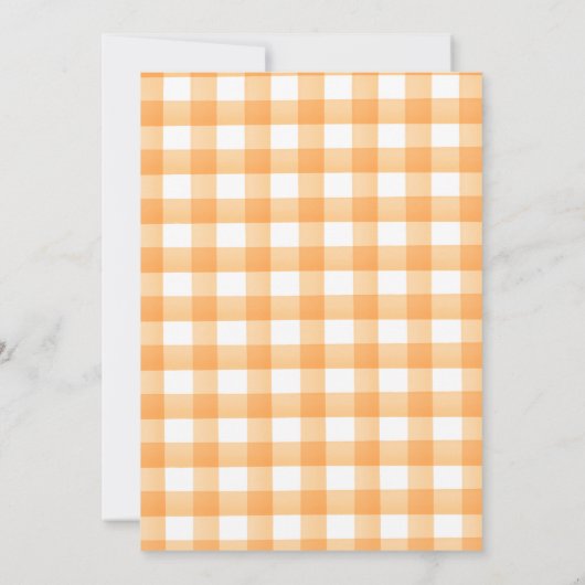 Aquarell Citrus Orange Babydusche Einladung (Rückseite)