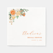 Aquarell Citrus Orange Brautparty Serviette (Vorderseite)