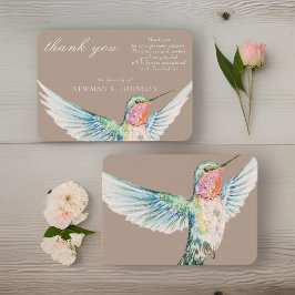 Aquarell Classic Hummingbird Memorial Vielen Dank Mitteilungskarte