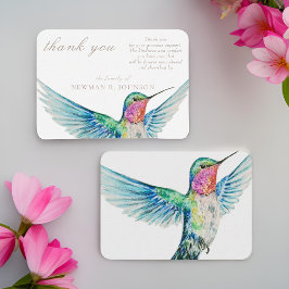 Aquarell Classic Hummingbird Memorial Vielen Dank Mitteilungskarte