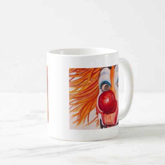 Aquarell-Clown #10 Kaffeetasse (VorderseiteRechts)