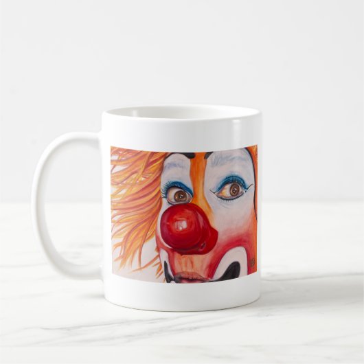 Aquarell-Clown #10 Kaffeetasse (Links)