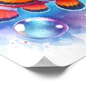 Aquarell-Clownfisch Poster (Ecke)