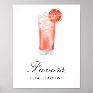 Aquarell-Cocktail-Junggesellinnenabschied - Gesche Poster