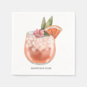 Aquarell-Cocktail Serviette (Vorderseite)