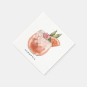 Aquarell-Cocktail Serviette (Ecke)