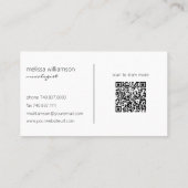 Aquarell-Cocktails mit QR-Code Visitenkarte (Rückseite)