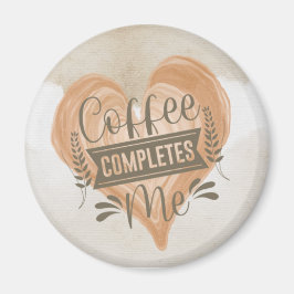 Aquarell "Coffee Completes Me" Magnet