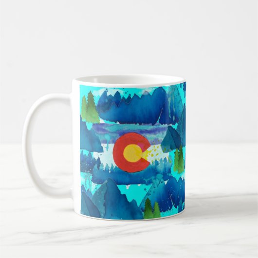 Aquarell Colorado Kaffeetasse (Links)