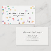 Aquarell Confetti färbt Visitenkarten Ereignis Visitenkarte (Vorne/Hinten)