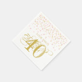 Aquarell Confetti Look Wer ist 40 elegante Geburts Serviette (Ecke)