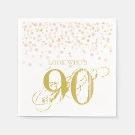 Aquarell Confetti Look Wer ist 90 Elegant Geburtst Serviette
