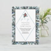 Aquarell Conifier und Pinecones Einladung (Stehend Vorderseite)