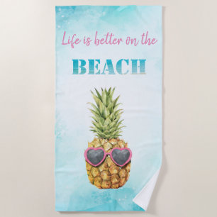 Aquarell Coole Ananas Strandtuch