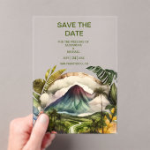 Aquarell Costa Rica Hochzeit in Urlaubsort Rett Th Acryleinladungen (Insitu (Handheld))