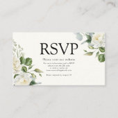 Aquarell Cremige Florale Eukalyptus-Details QRcode Begleitkarte (Vorderseite)