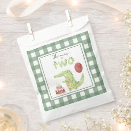 Aquarell Crocodile 2. Geburtstag Geschenktütchen