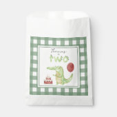 Aquarell Crocodile 2. Geburtstag Geschenktütchen (Vorderseite)