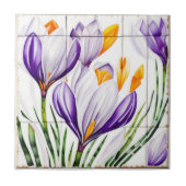 Aquarell Crocus Nouveau Fliese (Vorderseite)