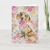Aquarell-Dachshund-Karte Blank oder Anpassen Karte (Vorderseite)
