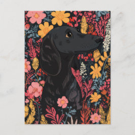 Aquarell-Dachshund-Postkarte Postkarte