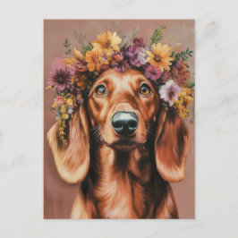 Aquarell-Dachshund-Postkarte Postkarte