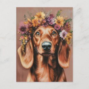 Aquarell-Dachshund-Postkarte Postkarte