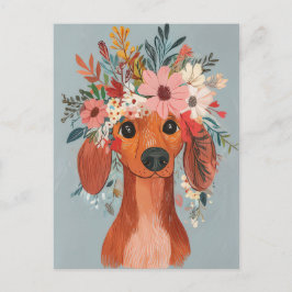 Aquarell-Dachshund-Postkarte Postkarte