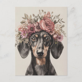 Aquarell-Dachshund-Postkarte Postkarte