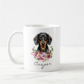 Aquarell-Dackel Kaffeetasse (Links)
