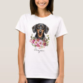 Aquarell-Dackel T-Shirt (Vorderseite)