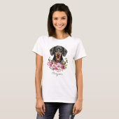 Aquarell-Dackel T-Shirt (Vorne ganz)