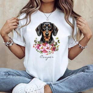 Aquarell-Dackel T-Shirt