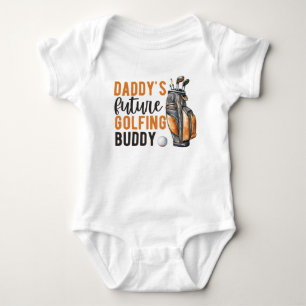 Aquarell Daddys zukünftiger Golf Freund Golf Bag Baby Strampler