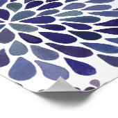 Aquarell Dahlia Blume Helles Poster Kunst (Ecke)