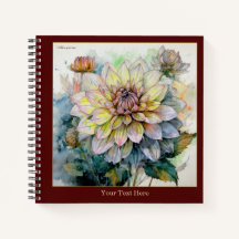 Aquarell-Dahlia pinnata-Notizbuch