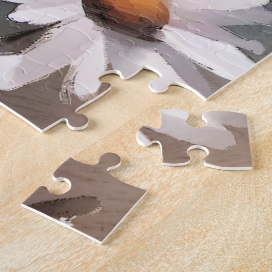 Aquarell Daisis Niedliches Blumenmuster Puzzle (Seite)