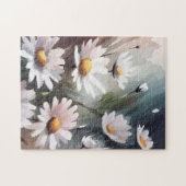 Aquarell Daisis Niedliches Blumenmuster Puzzle (Horizontal)