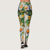 Aquarell Daisy Blume Garten Leggings (Rückseite)