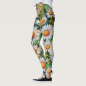 Aquarell Daisy Blume Garten Leggings (Links)