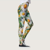 Aquarell Daisy Blume Garten Leggings (Rechts)