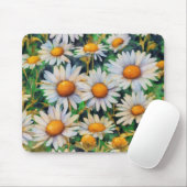 Aquarell Daisy Blume Garten Mousepad (Mit Mouse)
